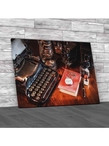 Vintage Writing Accessories Canvas Print Large Picture Wall Art