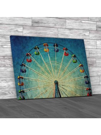 Vintage Ferris Wheel Canvas Print Large Picture Wall Art