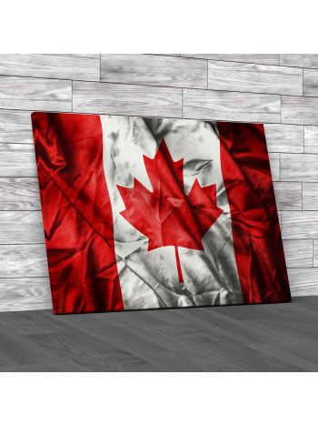 Canadian Flag Canvas Print Large Picture Wall Art