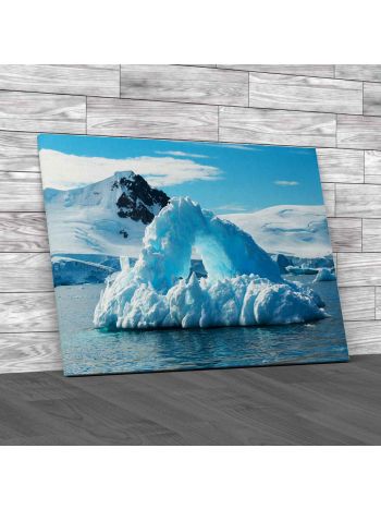 Arch Shaped Iceberg Canvas Print Large Picture Wall Art