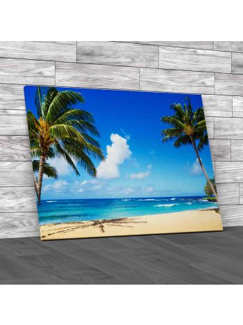 Coconut Palm Tree In Hawaii Canvas Print Large Picture Wall Art