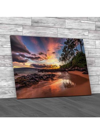 Hawaiian Sunset Canvas Print Large Picture Wall Art