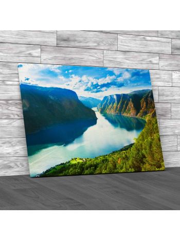 Norway Nature Fjord Canvas Print Large Picture Wall Art