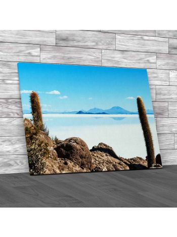 Salt Lake In Bolivia Canvas Print Large Picture Wall Art