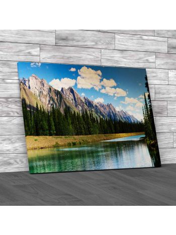 Lake Minnewanka Canada 1 Canvas Print Large Picture Wall Art