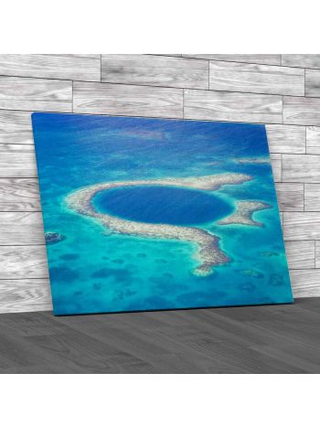 The Great Blue Hole Belize Canvas Print Large Picture Wall Art