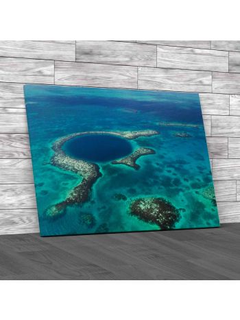 The Great Blue Hole Belize 2 Canvas Print Large Picture Wall Art