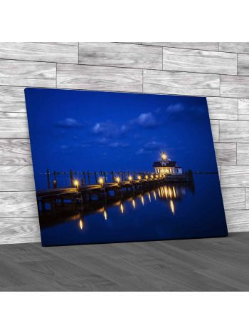 Roanoke Marshes Lighthouse North Carolina Canvas Print Large Picture Wall Art