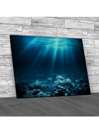Underwater With Coral Reef Canvas Print Large Picture Wall Art