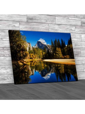 Half Dome Mountain In Yosemite National Park Canvas Print Large Picture Wall Art