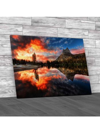 Cathedral Lake Yosemite National Park Canvas Print Large Picture Wall Art