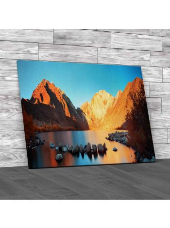 Convict Lake Panorama In Canvas Print Large Picture Wall Art