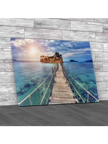 Agios Sostis In Zakynthos Island Greece Canvas Print Large Picture Wall Art