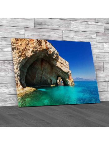 Caves On Zakynthos Island Greece Canvas Print Large Picture Wall Art