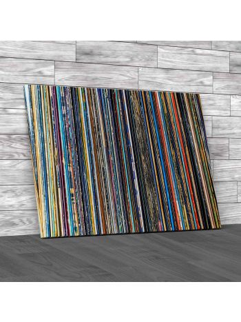 Vinyl Sleaves Canvas Print Large Picture Wall Art