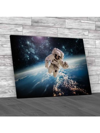 Astronaut In Outer Space Canvas Print Large Picture Wall Art