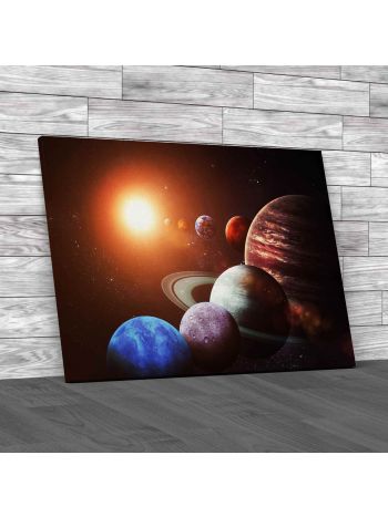 Solar System And Planets Canvas Print Large Picture Wall Art
