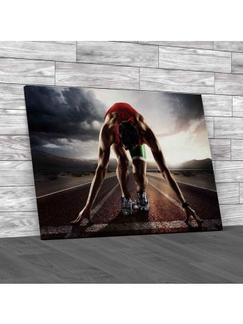 Runner Canvas Print Large Picture Wall Art