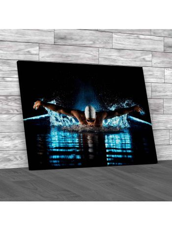Butterfly Swimming Canvas Print Large Picture Wall Art