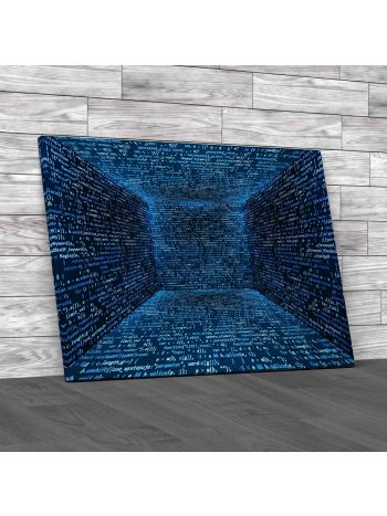 Virtual Abstract Cyber Reality Room Canvas Print Large Picture Wall Art