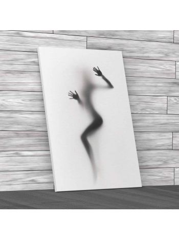 Erotic Nude Woman Glass Canvas Print Large Picture Wall Art