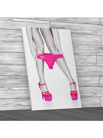 Erotic Knickers Down Canvas Print Large Picture Wall Art