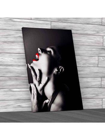 Erotic Sexy Lady Canvas Print Large Picture Wall Art