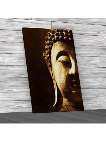 Ancient Buddha Face Canvas Print Large Picture Wall Art