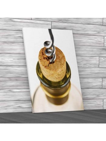 Corkscrew in Bottle Canvas Print Large Picture Wall Art